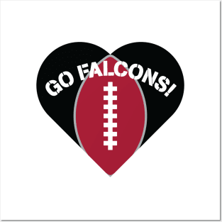 Heart Shaped Atlanta Falcons Posters and Art